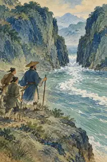 The Gorge Opens · Illustration AI Image