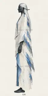 Lady of Mist·Mist-Cut Void Robe·Left Side · Illustration Image