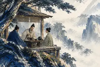 A Tea Table in Pine Wind · Illustration Image