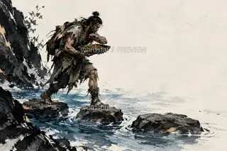 Carrying Fire across the Stream · Illustration Image