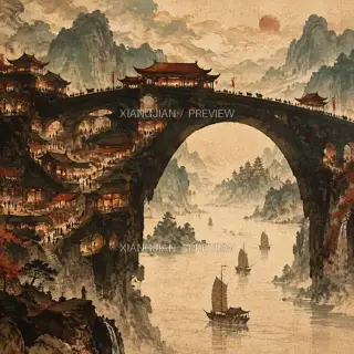 Light Under the Arch · Illustration AI Image