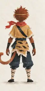 Wukong · Back View · Paper Art AI Image
