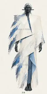 Lady of Mist·Mist-Cut Void Robe·Front · Illustration Image