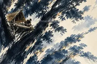 The House in the Wind · Illustration Image