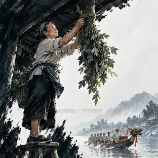 Mugwort at the Door · Illustration Image