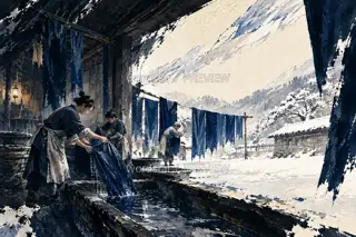Snow outside the Dye House · Illustration Image