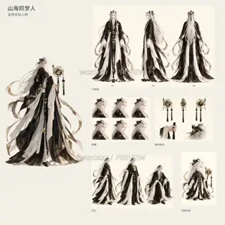 Shanhai Dreamweaver, original promotional page character, overview · Illustration Image