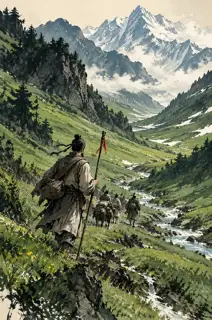 Grass along the Return Road · Illustration Image