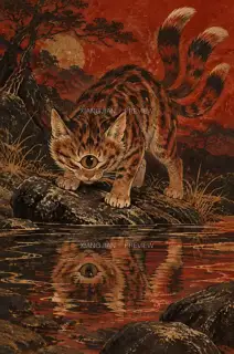 Reflection in the Stream · Illustration AI Image