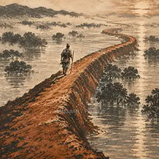 The Long Embankment · Printmaking AI Image
