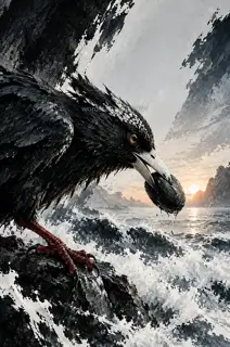 A Stone in Her Beak · Illustration Image
