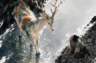 Hooves in the Shallows · Illustration Image