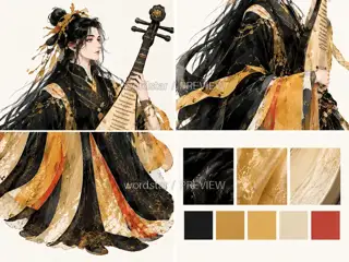 Yaogold Musician · Promo Page Original Character · Body Materials · Illustration Image