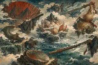 Eight Immortals on the Waves