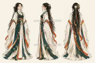 Ginkgo Branch Bearer Promotional Key Visual Three View · Illustration Image
