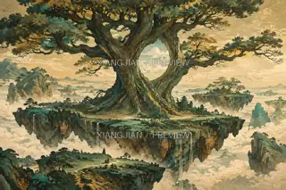 Tree Against the Sky · Illustration AI Image