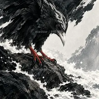 Red Feet at Low Tide · Illustration Image