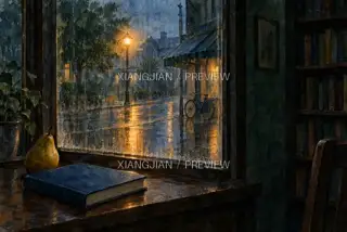Before the Rain Stops · Illustration AI Image
