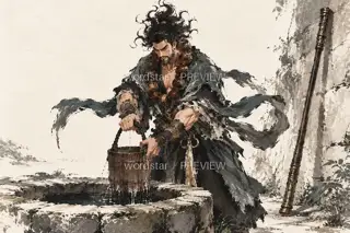 Sha Wujing Draws Water · Illustration Image