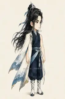 Moon Tide Walker, Traces Left by the Ebbing Tide, Chibi Avatar · Illustration Image