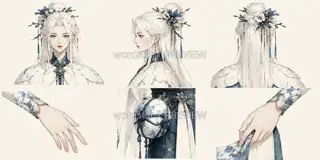 Snow Porcelain Dream Gazing, Listening to Snow, Hiding Sound, Divine Parts and Gestures · Illustration Image