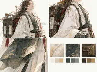 Shanlan Cangzhu, original promotional page character, form and material · Illustration Image