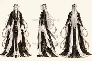 Shanhai Dreamweaver, original promotional page character, three views · Illustration Image