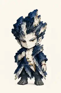 Mountain Folding Walker, Mountains and Rivers Enter the Body, Chibi Avatar · Illustration Image