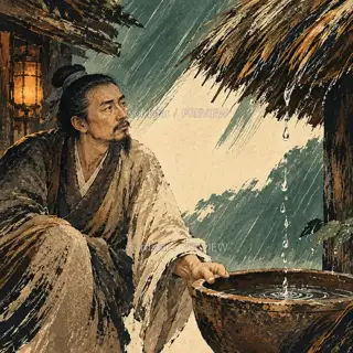 Spring Drips from the Eaves · Illustration Image