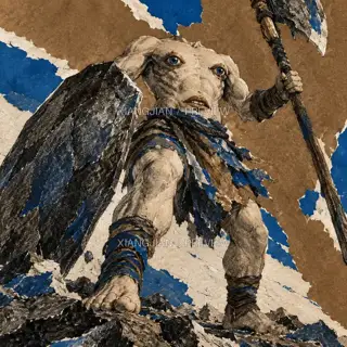 Feet on Stone · Paper Art AI Image