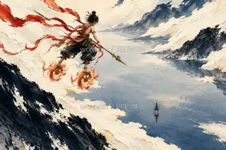 Lotus Shadow in Cloud · Illustration Image