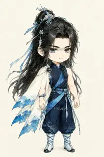 Moon Tide Walker · Crossing the Sea Returning with the Tide · Chibi Avatar · Illustration Image