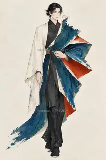 Mountain-Folding Walker, Mountain Scroll Carried Along · Illustration Image