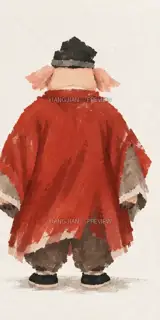 Bajie, back view · Paper Art AI Image