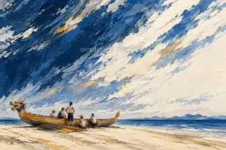 Waiting for the Tide · Illustration Image