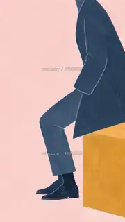Slowly taking a seat · Illustration Image