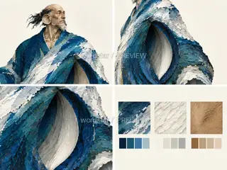 Tide-Crossing Listener · Tide-Voice Listening to the Sea · Form and Material · Illustration Image