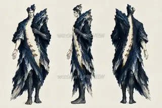Mountain Folding Walker, Mountains and Rivers Enter the Body, Same Board Three Views · Illustration Image