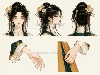 Ginkgo Branch Bearer Autumn Rite Lingering Year Divine Components and Gestures · Illustration Image