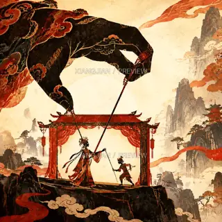 Theatre in a Hand · Illustration AI Image