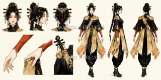 Yaojin Musician, Singing to Summon the Day, Divine Parts and Gestures · Illustration Image