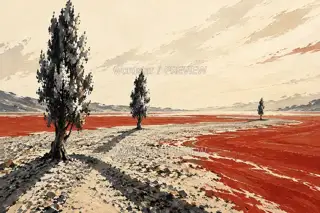 Three Shadows Across the Bank · Illustration Image