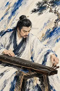 Tuning beneath the Qin · Illustration Image