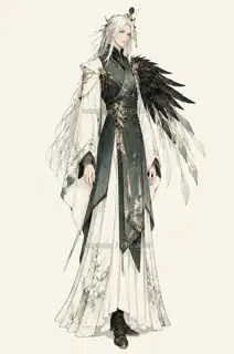 Crane Shadow Courts Spring Spring Rite Broken Feathers Main Character Art · Illustration Image