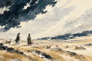 Listening in the Pasture · Illustration Image