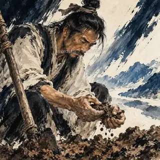 Mud between the Fingers · Illustration Image