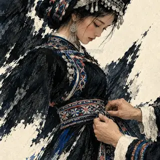 Fastening the Sash · Illustration Image