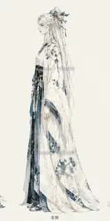 Snow Porcelain Dream Watching Promo Page Original Character Left Side · Illustration Image