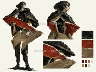 Mountain Folding Walker, Offset Layers Mountain Spirit, Form and Material · Illustration Image