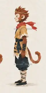 Wukong · Left Side · Paper Art AI Image